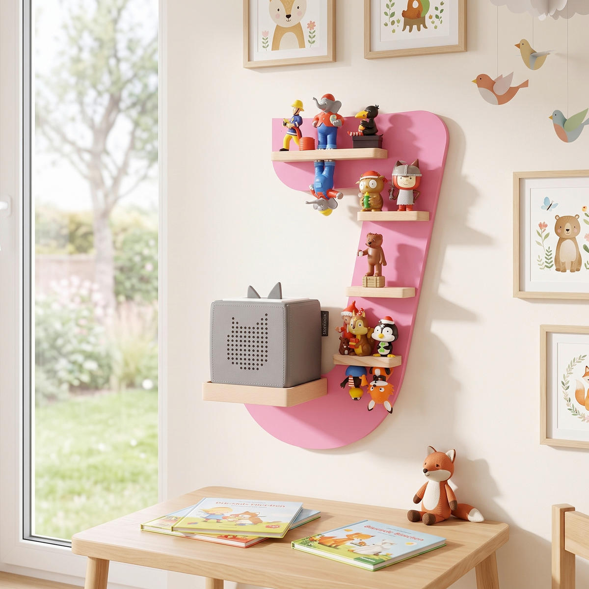 KINDERREGAL  - Pink, Modern, Holzwerkstoff (32/47/19cm) - Livetastic