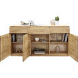 SIDEBOARD  in 177/89/42 cm  - Eichefarben/Anthrazit, Design, Glas/Holz (177/89/42cm) - Waldwelt