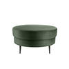 HOCKER in Textil Dunkelgrün  - Dunkelgrün/Schwarz, Modern, Textil/Metall (80/43cm) - Livetastic