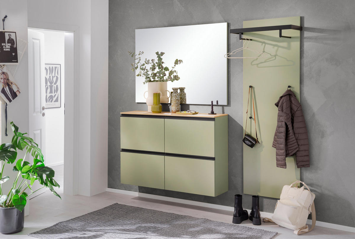 SCHUHKIPPER  in 120/82/30 cm  - Eichefarben/Anthrazit, Design, Holz/Holzwerkstoff (120/82/30cm) - Moderano