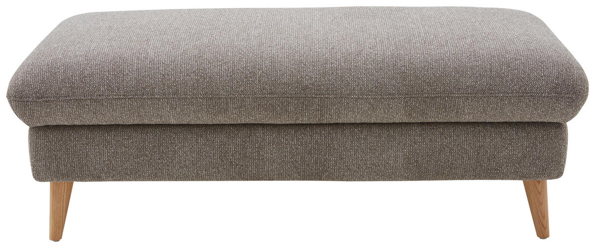 HOCKER in Holz, Textil Greige  - Greige/Eichefarben, Design, Holz/Textil (132/85/67cm) - Dieter Knoll