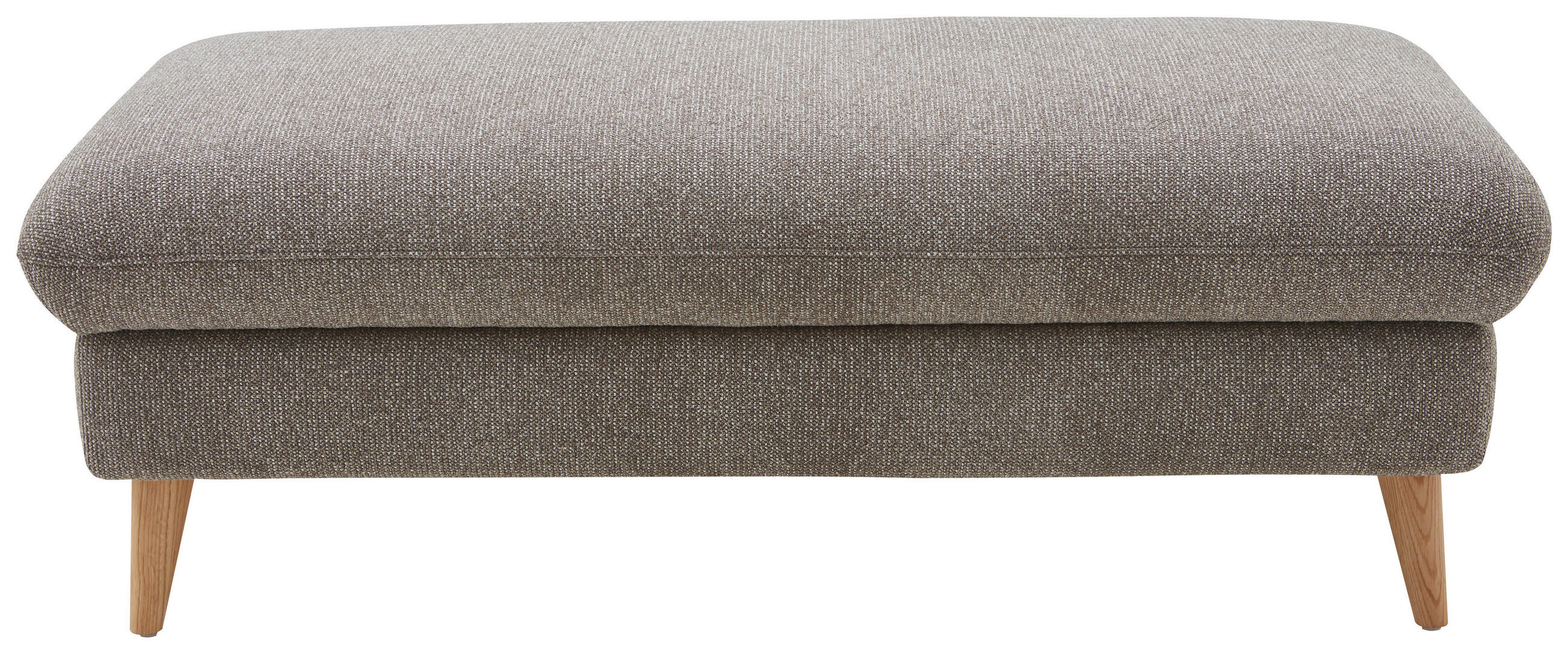 Thumbnail - Dieter Knoll Hocker, Greige, Holz, Textil, Eiche, Hartholz, rechteckig, 132x85x67 cm, Fußauswahl, Stoffauswahl, Wohnzimm...