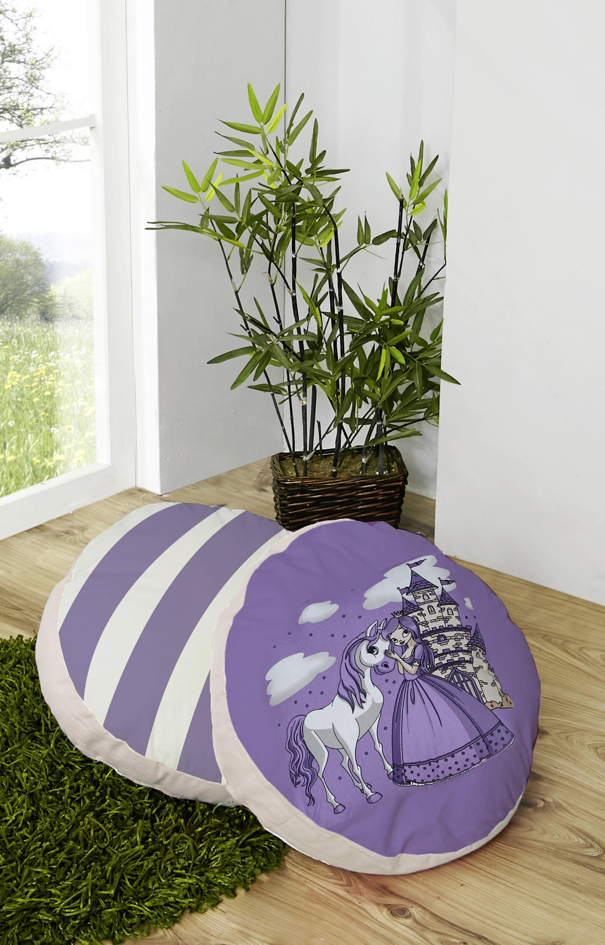 KINDERKISSEN  40/40 cm   - Flieder, KONVENTIONELL, Textil (40/40cm) - MID.YOU