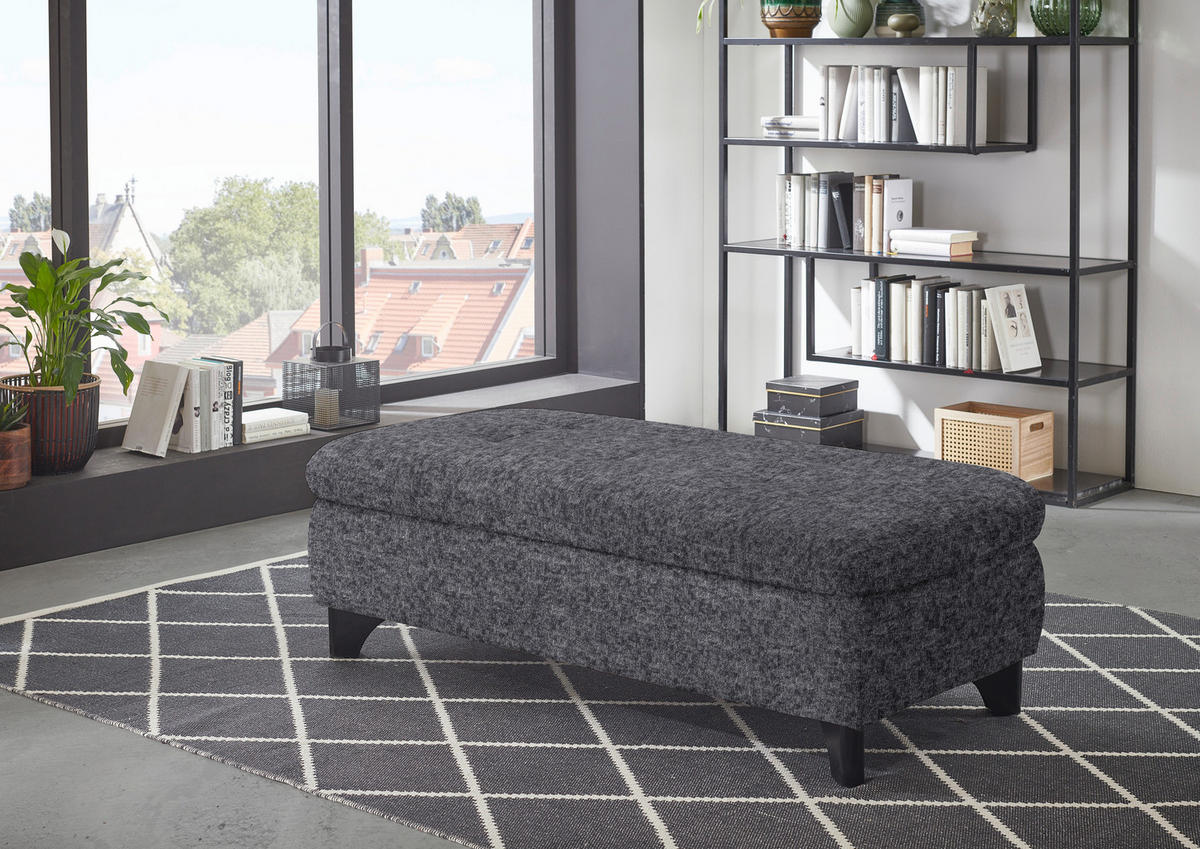 PALL i textil antracit  - svart/antracit, Klassisk, metall/textil (60/45/60cm) - MID.YOU