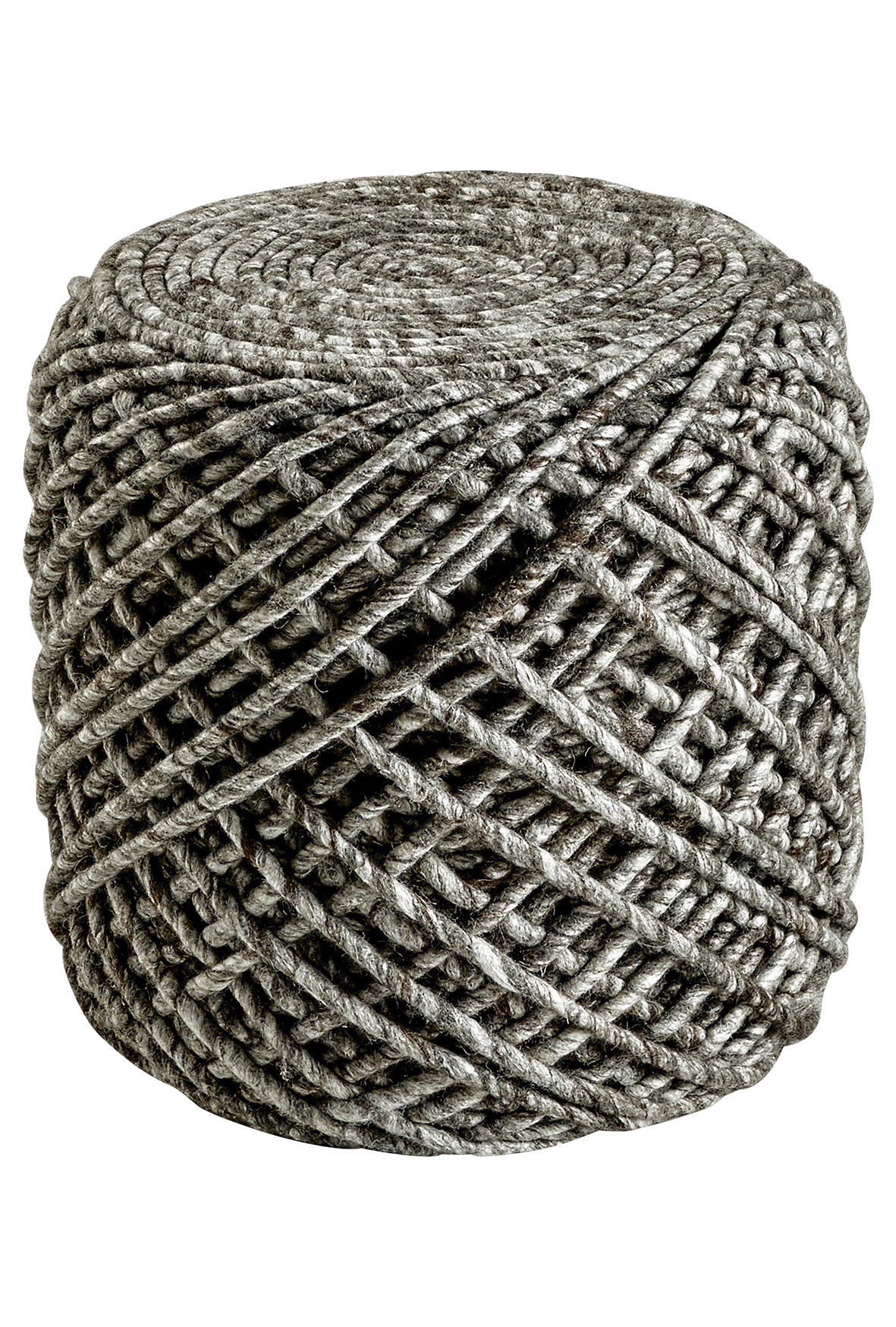 POUF in Taupe Textil  - Taupe, Trend, Textil (40/40cm) - Obsession