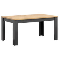 ÉTKEZŐASZTAL - grafitszürke/Artisan tölgy, Design, faalapú anyag (160/90/76cm)
