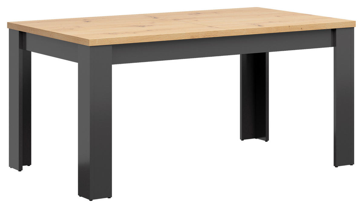 ÉTKEZŐASZTAL - grafitszürke/Artisan tölgy, Design, faalapú anyag (160/90/76cm)