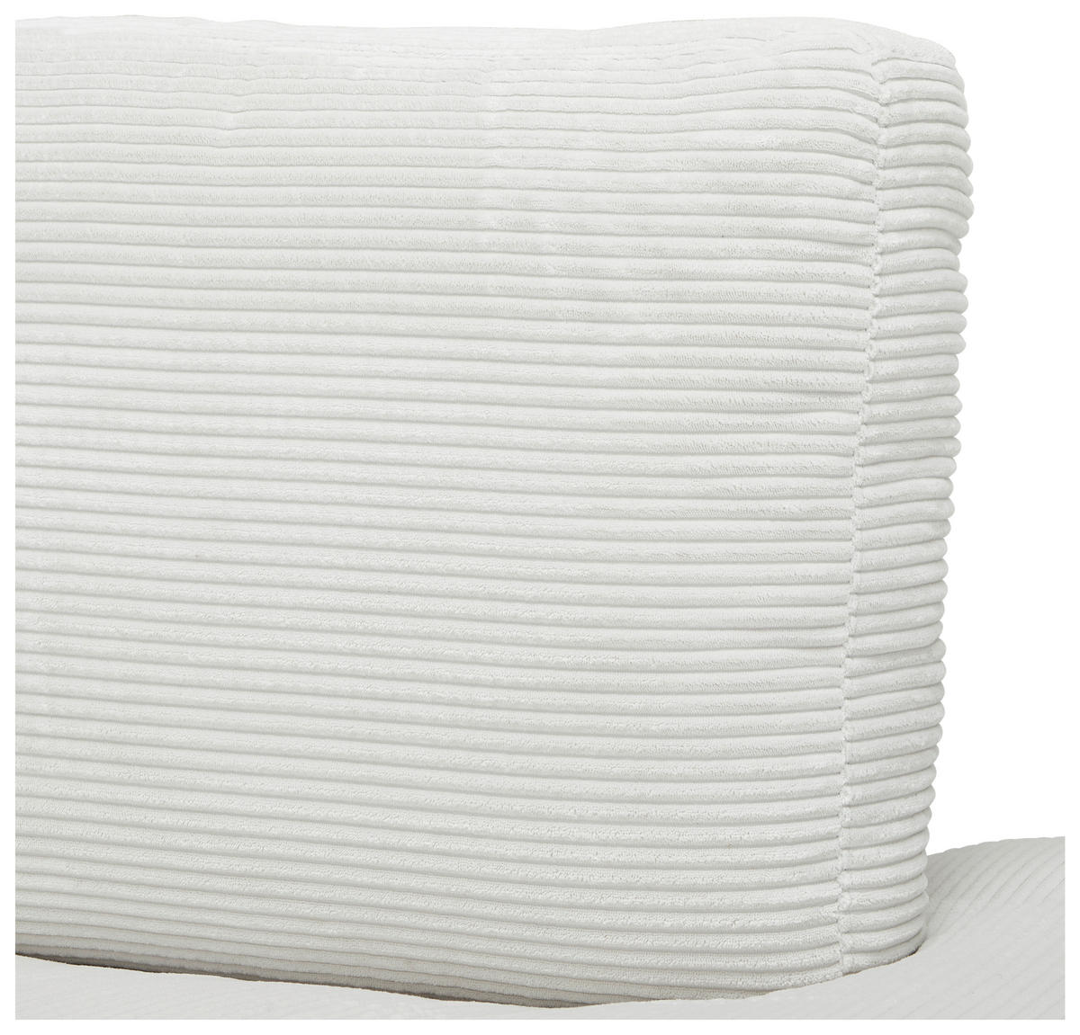ECKSOFA in Cord Weiss  - Weiss/Schwarz, Design, Kunststoff/Textil (265/224cm) - Hom`in