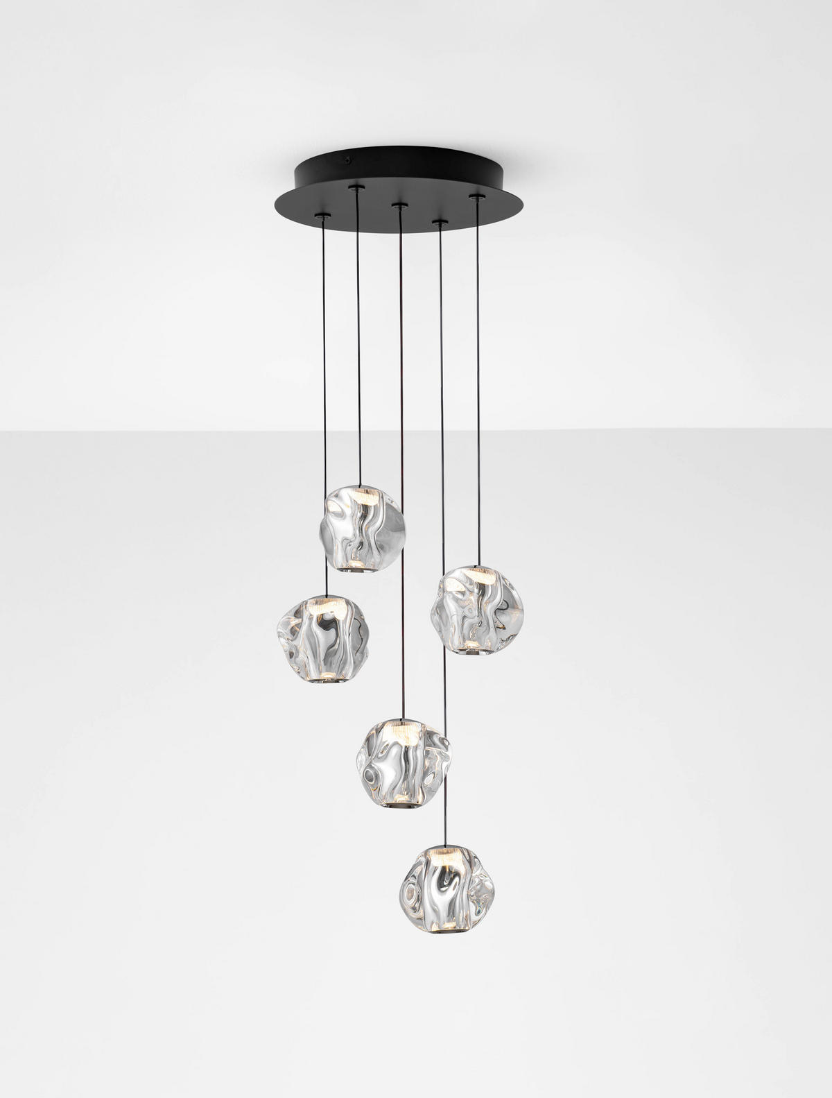 LED-PENDELLEUCHTE Ifos 30/150 cm  - Schwarz, Design, Metall (30/150cm)