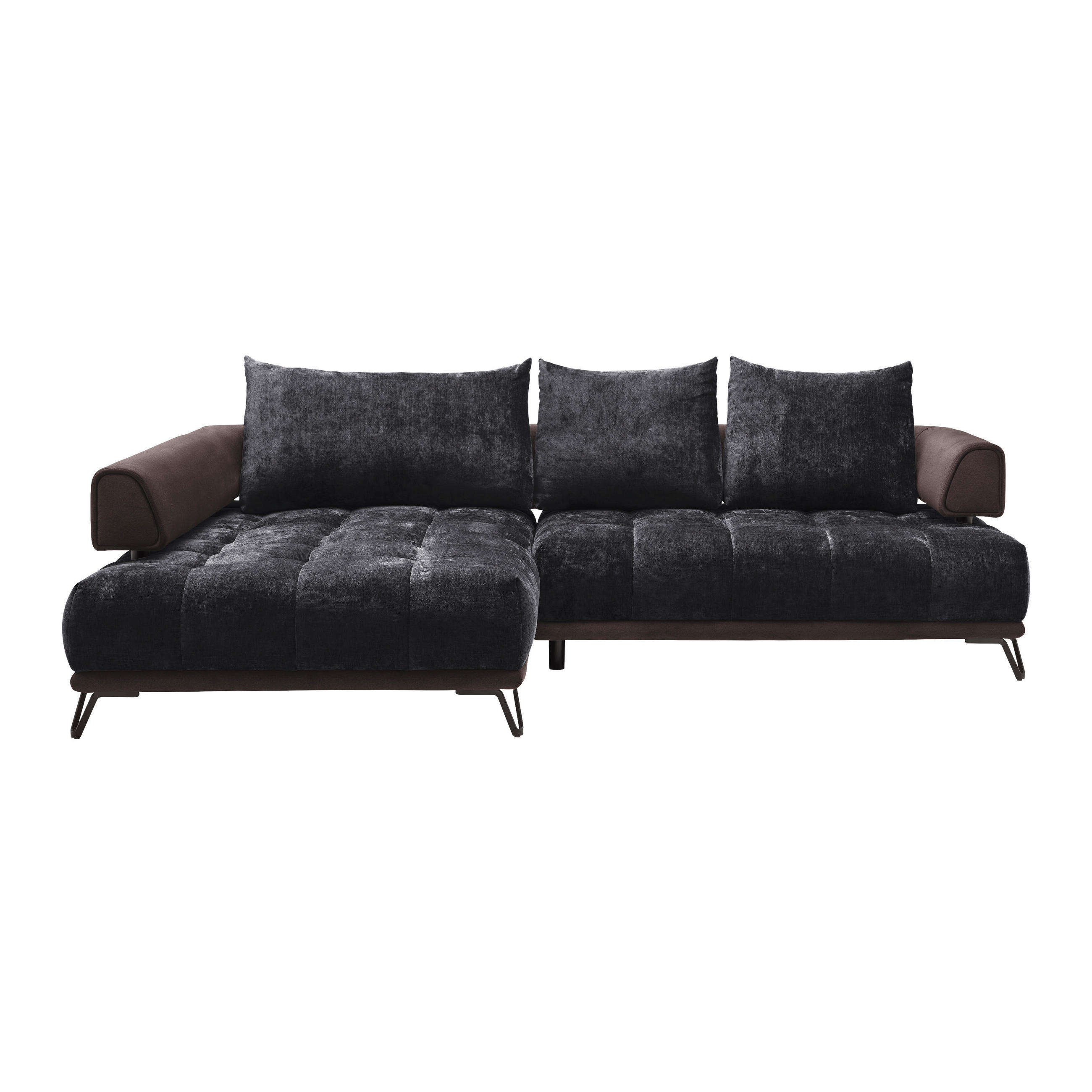 HÖRNSOFFA i antracit  - svart/antracit, Modern, metall/textil (184/262cm) - MID.YOU