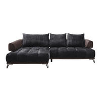 HÖRNSOFFA i antracit  - svart/antracit, Modern, metall/textil (184/262cm) - MID.YOU