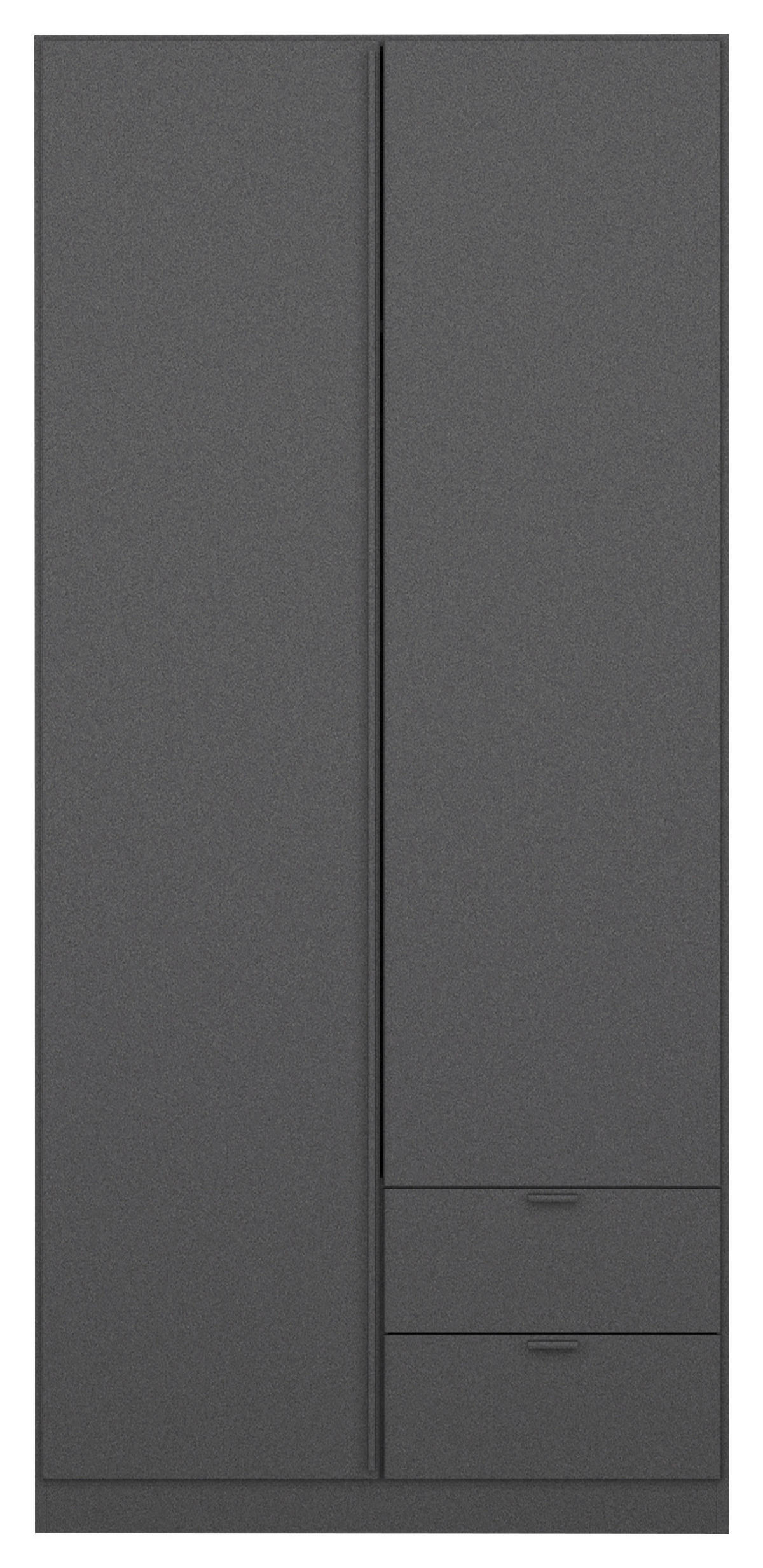 DREHTÜRENSCHRANK 91/197/54 cm,  in Grau, 2-türig  - Grau, MODERN, Holzwerkstoff/Metall (91/197/54cm) - Rauch Möbel