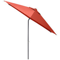 SONNENSCHIRM 230 cm Terracotta  - Anthrazit/Terracotta, Basics, Textil/Metall (230cm) - Kettler