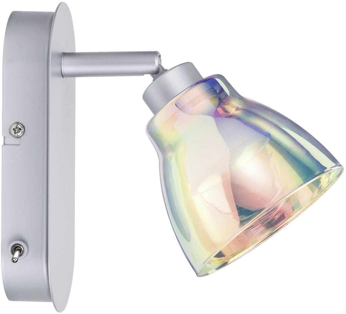 SCHIENENSYSTEM-LEUCHTENSCHIRM URail   - Multicolor, Design, Glas (8cm) - Paulmann
