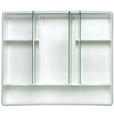 SPIEGELSCHRANK 58/49,5/14,8 cm  - Weiß, KONVENTIONELL, Glas/Kunststoff (58/49,5/14,8cm) - Xora