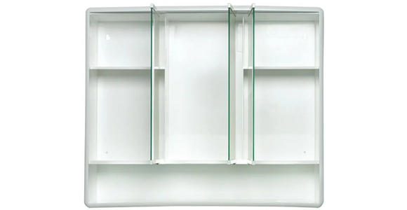 SPIEGELSCHRANK 58/49,5/14,8 cm  - Weiß, KONVENTIONELL, Glas/Kunststoff (58/49,5/14,8cm) - Xora