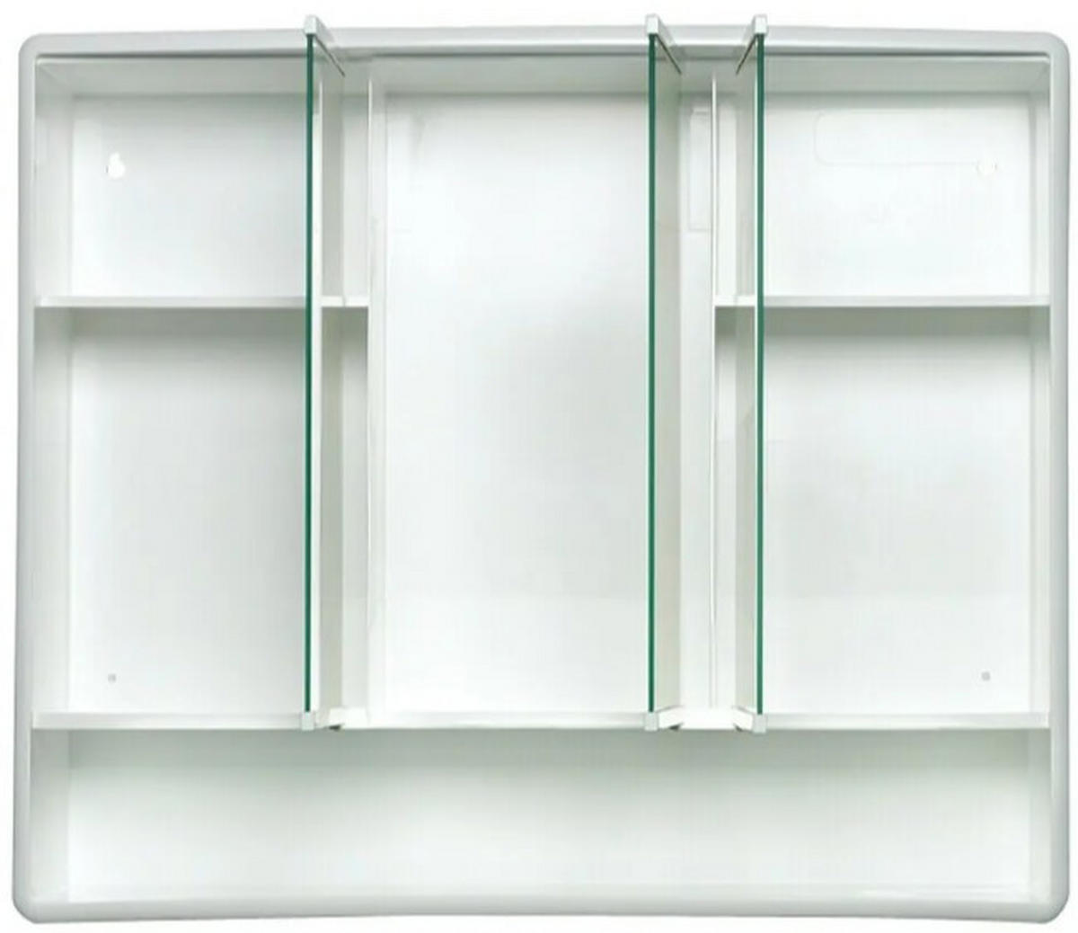 SPIEGELSCHRANK 58/49,5/14,8 cm  - Weiß, KONVENTIONELL, Glas/Kunststoff (58/49,5/14,8cm) - Xora