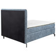 BOXSPRINGBETT 140/200 cm  in Hellblau  - Schwarz/Hellblau, Design, Textil/Metall (140/200cm) - Esposa