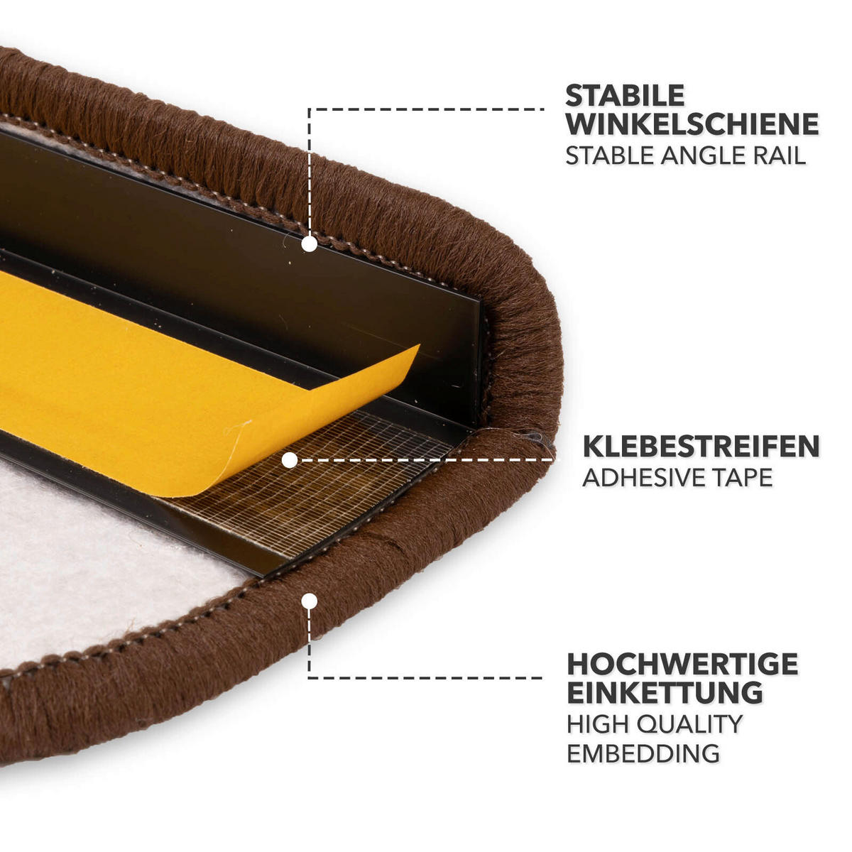STUFENMATTE in Braun  - Braun, Basics, Textil (65/23.5cm) - Esposa