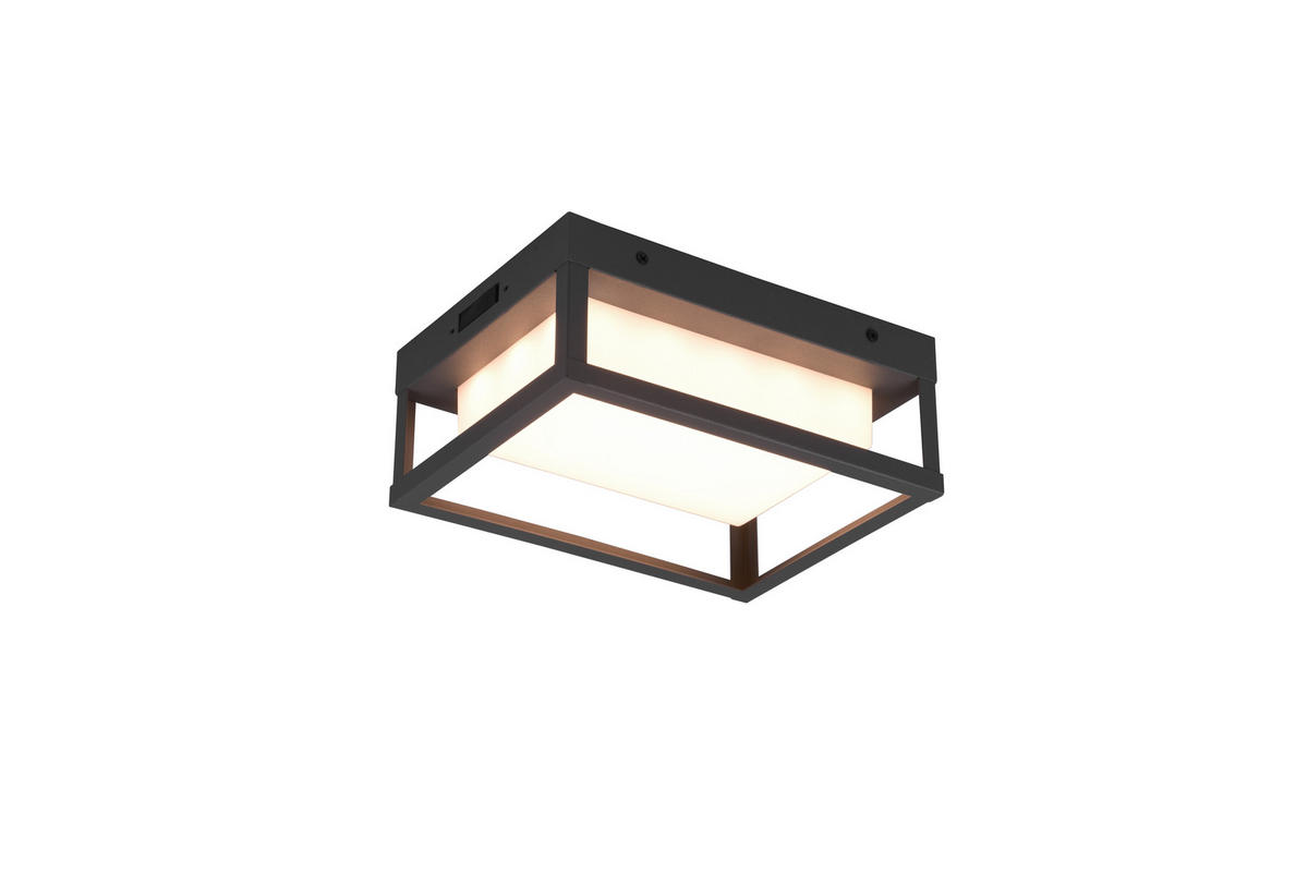 AUßENWANDLEUCHTE 18/24/5 cm   - Klar/Anthrazit, Basics, Kunststoff/Metall (18/24/5cm)