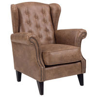 SESSEL beschichtet Braun    - Schwarz/Braun, Design, Holz/Textil (89/106/86cm)