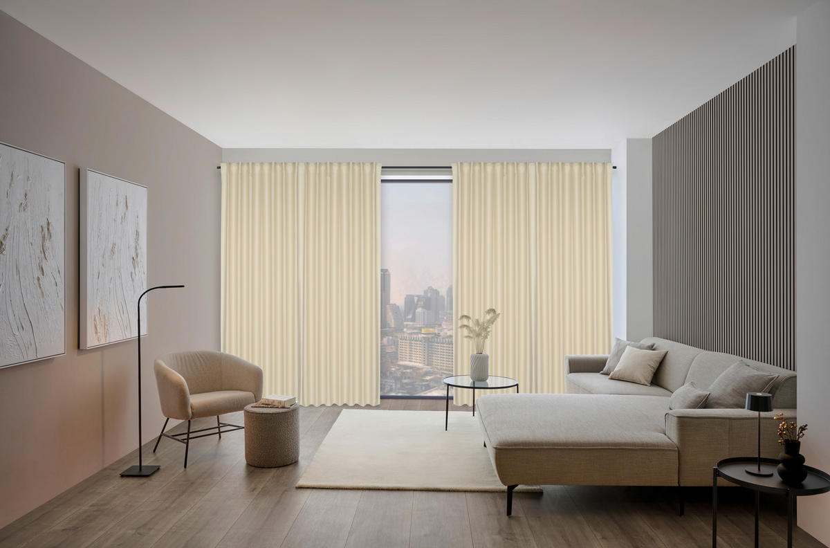 FERTIGVORHANG  blickdicht   140/260 cm  - Beige, Design, Textil (140/260cm) - Dieter Knoll