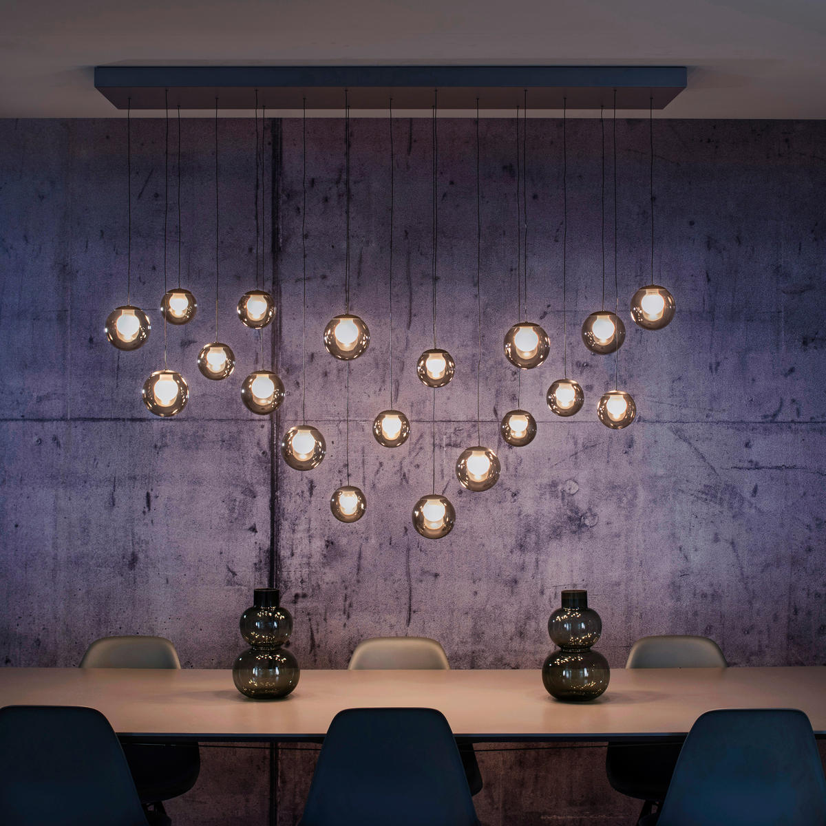 LED-HÄNGELEUCHTE 150/40/180 cm   - Anthrazit, Design, Glas/Metall (150/40/180cm) - Neuhaus PURE