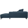 ECKSOFA  in Chenille Blau  279/222 cm  - Blau/Schwarz, KONVENTIONELL, Kunststoff/Textil (279/222cm) - Hom`in