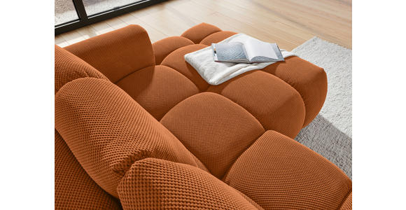 ECKSOFA Rostfarben Flachgewebe  - Rostfarben/Schwarz, KONVENTIONELL, Kunststoff/Textil (274/174cm) - Carryhome