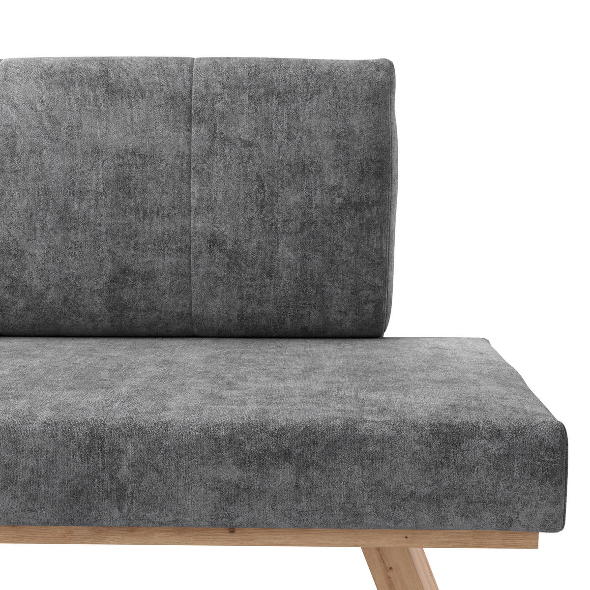 ECKBANK 150/185 cm Webstoff Schwarz   - Eichefarben/Schwarz, KONVENTIONELL, Textil (150/185cm) - Livetastic