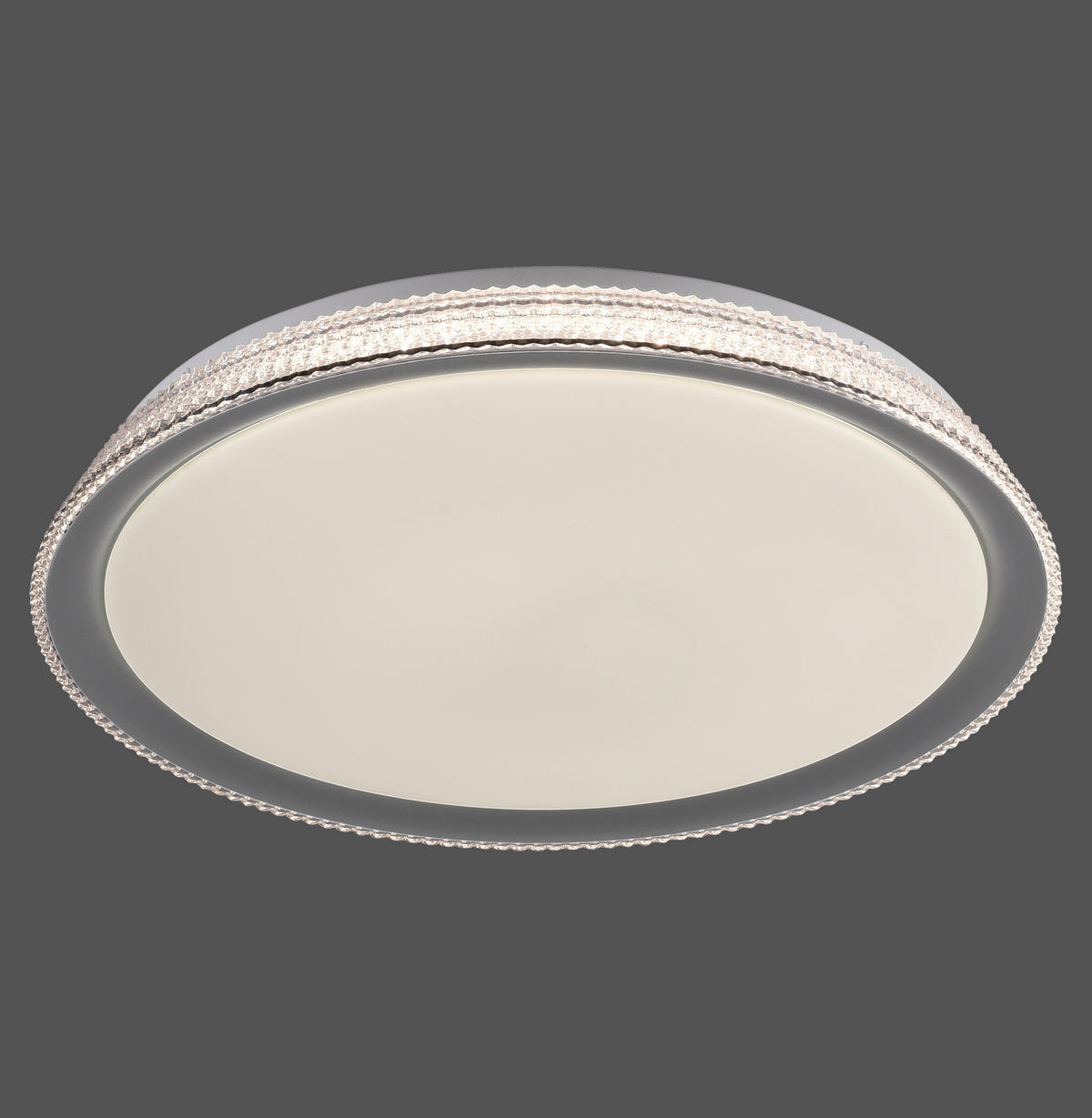 LED-DECKENLEUCHTE Lola Smart  Smart 51/51/9 cm   - Silberfarben/Weiß, Design, Kunststoff/Metall (51/51/9cm)
