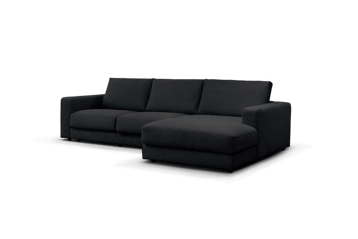 ECKSOFA VIGO Schwarz  - Schwarz, Design, Textil (303/172cm) - MID.YOU