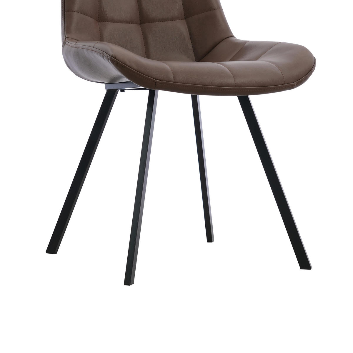 STUHL   Mikrofaser  Braun, Schwarz  - Schwarz/Braun, MODERN, Textil/Metall (54/86/62cm) - MID.YOU