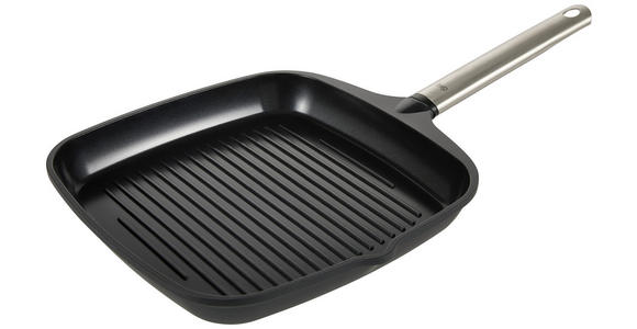 GRILLPFANNE Keramikbeschichtung  - Schwarz, Basics, Metall (28/28/4cm) - Homeware Profession.