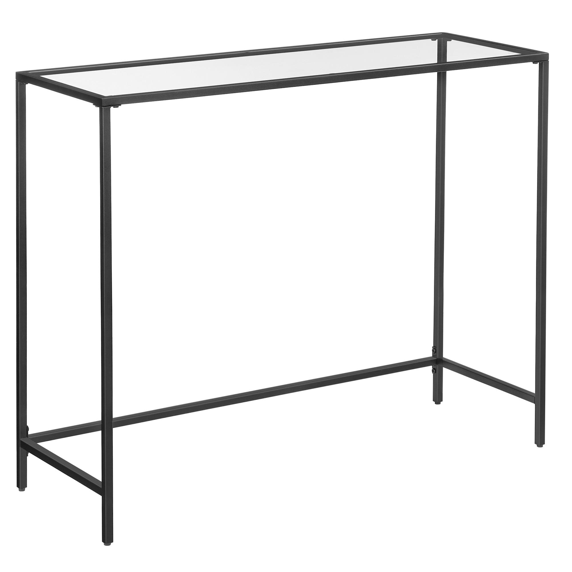 KONSOLENTISCH Schwarz   - Schwarz, Trend, Glas/Metall (100/35/80cm) - Boxxx