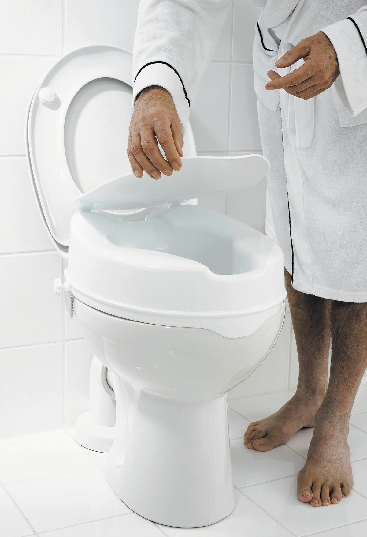 WC ÜLŐKE MAGASÍTÓ - fehér, Basics, műanyag (36/10/40cm) - Sadena