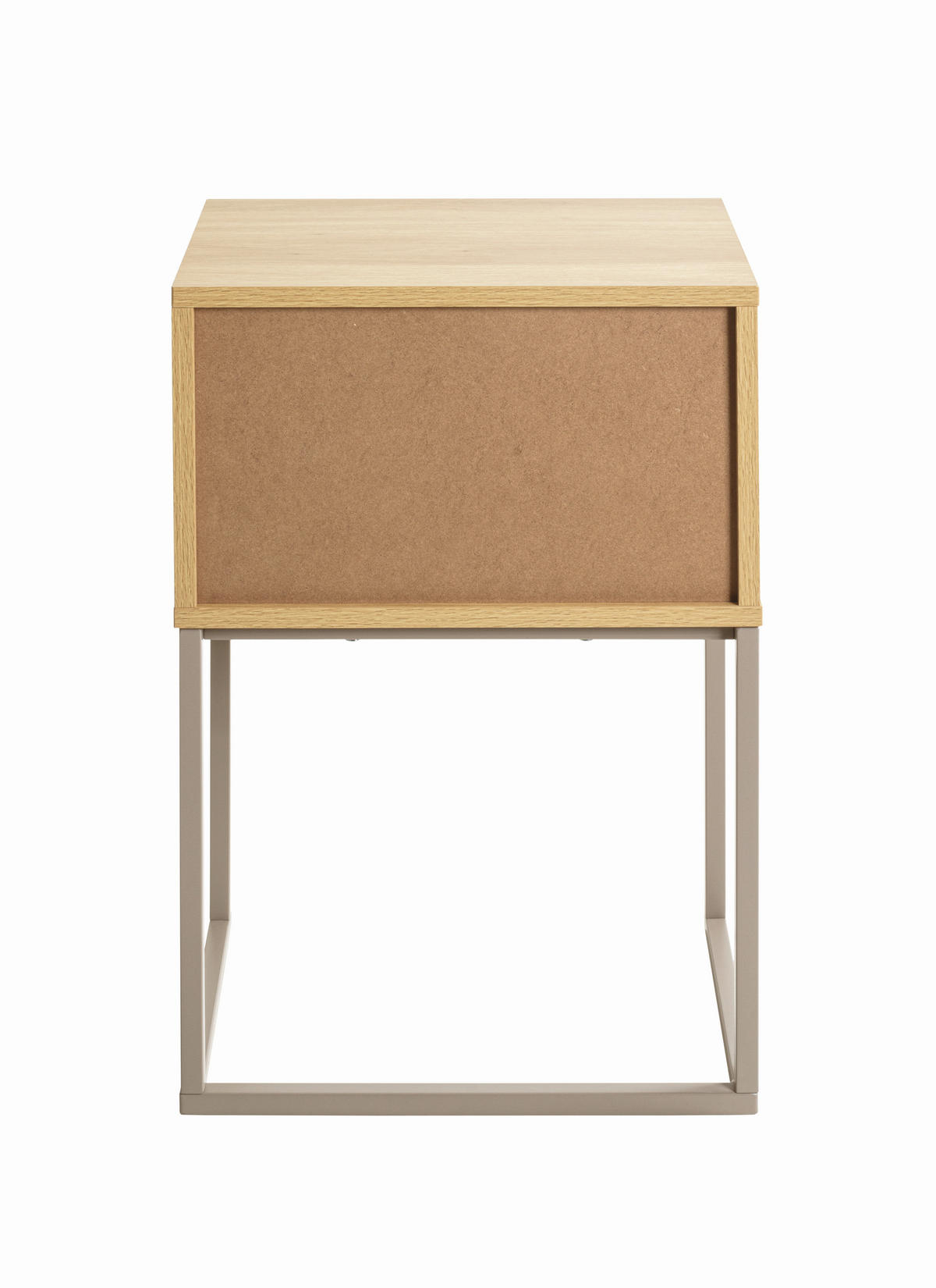 NACHTSCHRANK 40/60/28 cm  - Kaschmir/Eichefarben, MODERN, Holzwerkstoff/Metall (40/60/28cm)