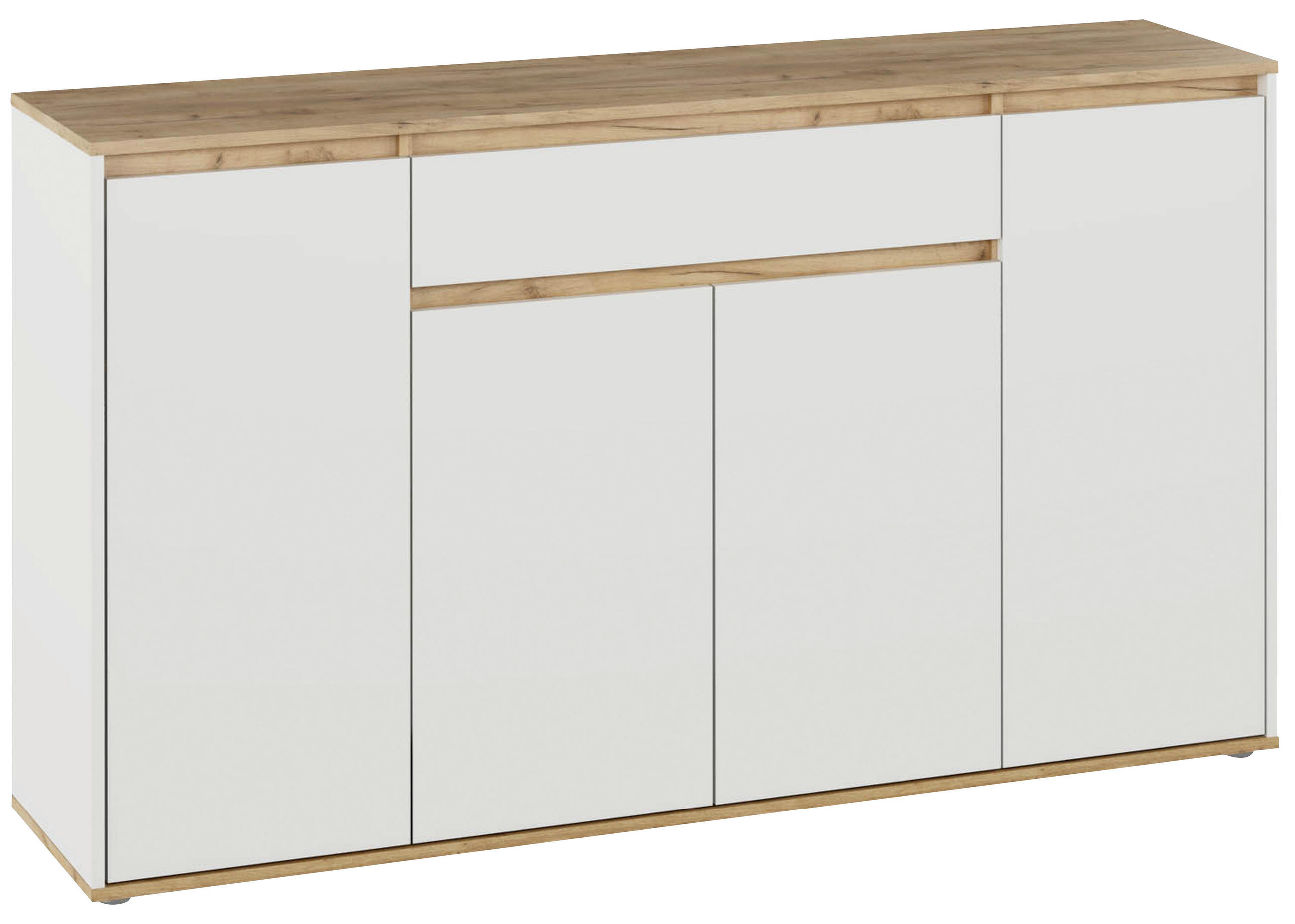 E-shop Carryhome KOMODA, biela, farba duba, 160,2/92,7/38 cm