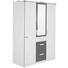 DREHTÜRENSCHRANK in Graphitfarben, Weiß - Graphitfarben/Weiß, Design, Glas/Holzwerkstoff (135/199/58cm) - Carryhome DREHTÜRENSCHRANK in Graphitfarben, Weiß - Graphitfarben/Weiß, Design, Glas/Holzwerkstoff (135/199/58cm) - Carryhome