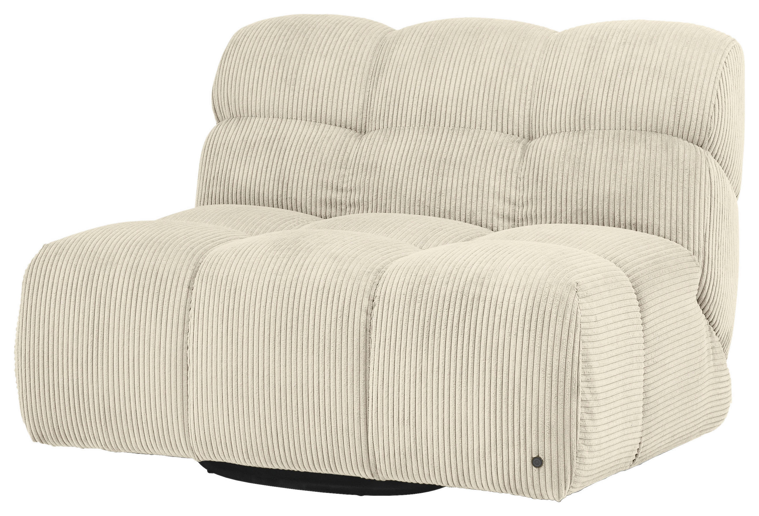 SESSEL in Cord Beige  - Beige/Schwarz, KONVENTIONELL, Textil/Metall (105/78/90cm) - Tom Tailor