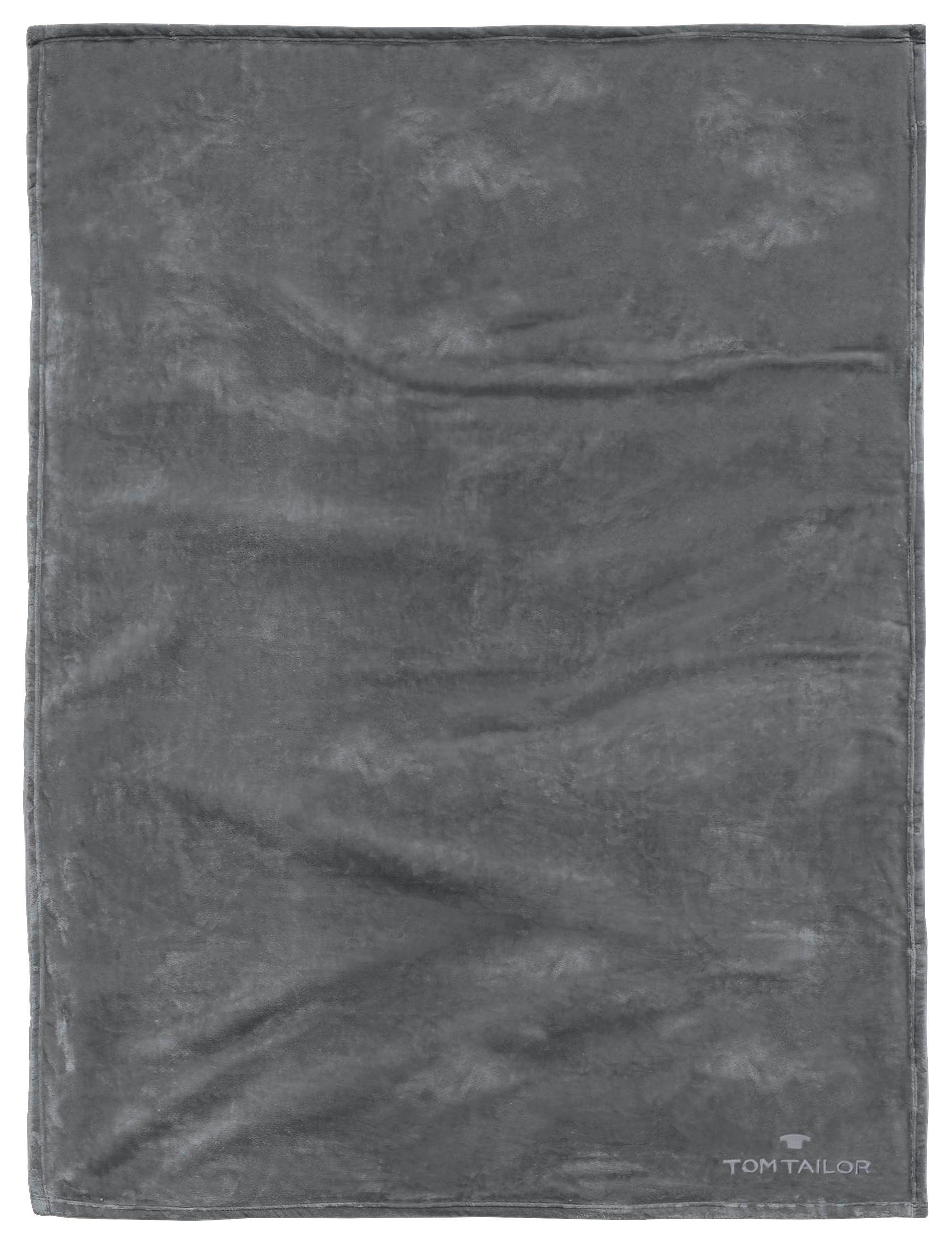 DECKE 150/200 cm  - Dunkelgrau, KONVENTIONELL, Textil (150/200cm) - Tom Tailor