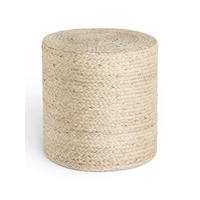 POUF Looma Struktur Uni 40/40/40 cm  - Creme, Basics, Textil (40/40/40cm) - Hanse Home