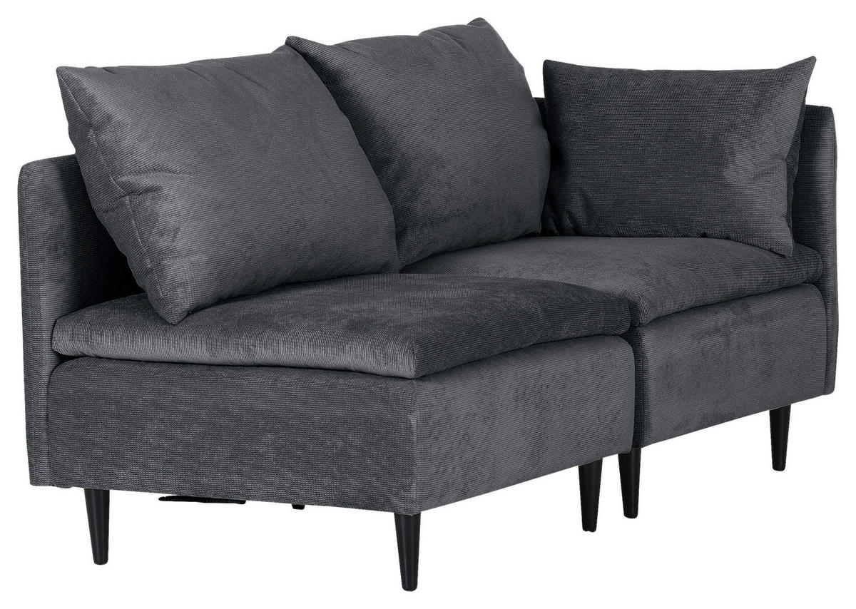 SOFFMODUL i flatväv antracit  - svart/antracit, Klassisk, trä/textil (83/72/83cm) - MID.YOU