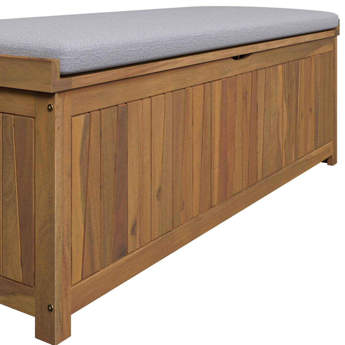 KISSENBOX 140/60/50 cm  - Grau/Akaziefarben, MODERN, Holz/Textil (140/60/50cm) - Ambia Garden
