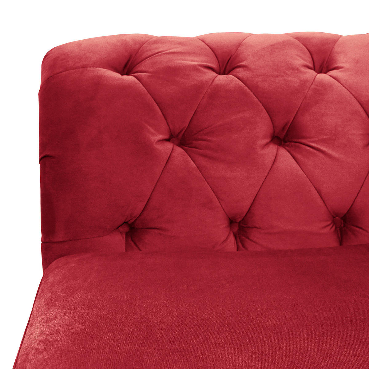 3-SITZER-SOFA SHEFFIELD Mikrofaser Rot  - Rot/Braun, Design, Holz/Textil (230/92/90cm) - P & B
