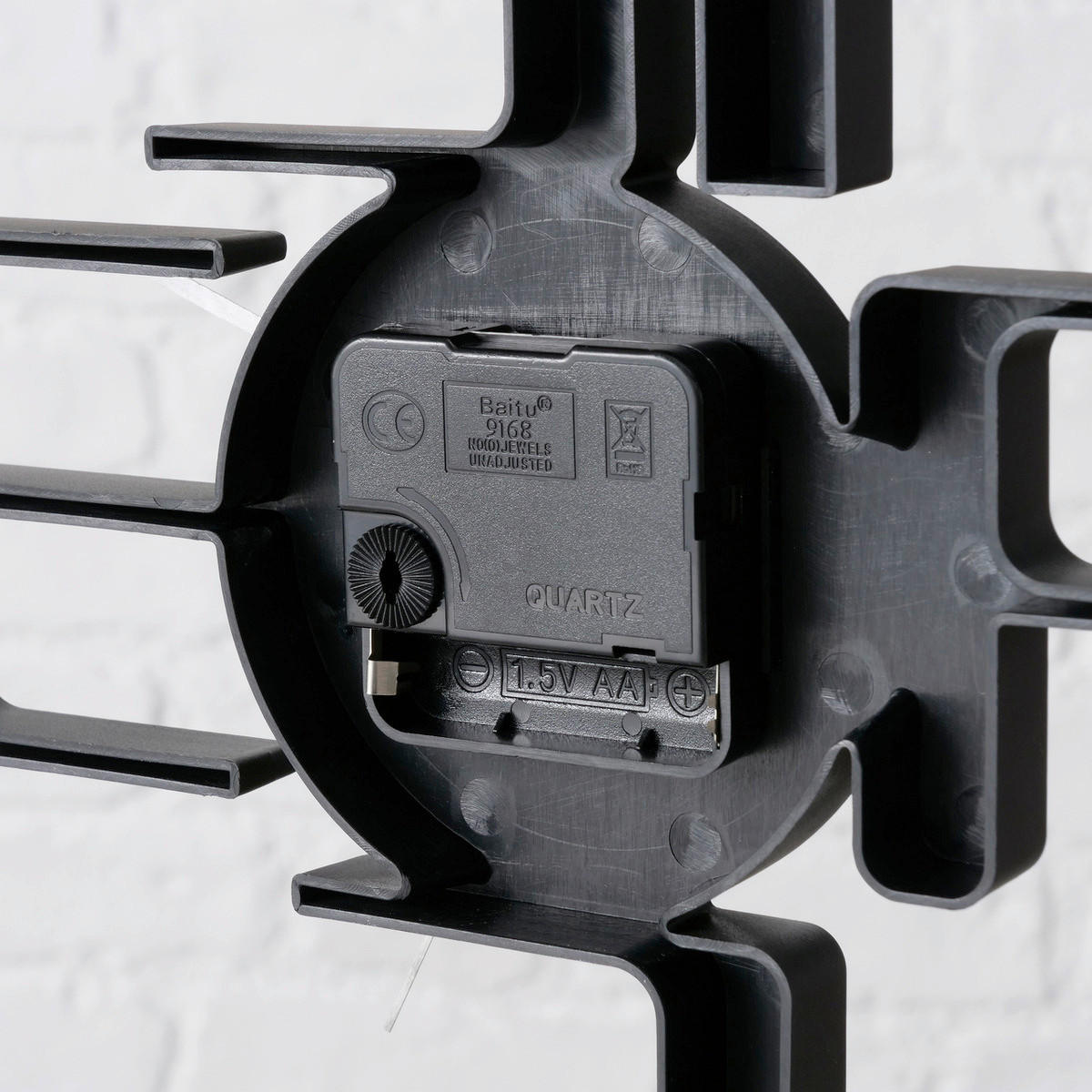 TISCHUHR Schwarz  - Schwarz, Basics, Kunststoff (25/8/27cm) - Boltze Home