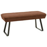 HOCKERBANK 118/50/51 cm   - Rostfarben/Schwarz, Design, Textil/Metall (118/50/51cm) - Dieter Knoll