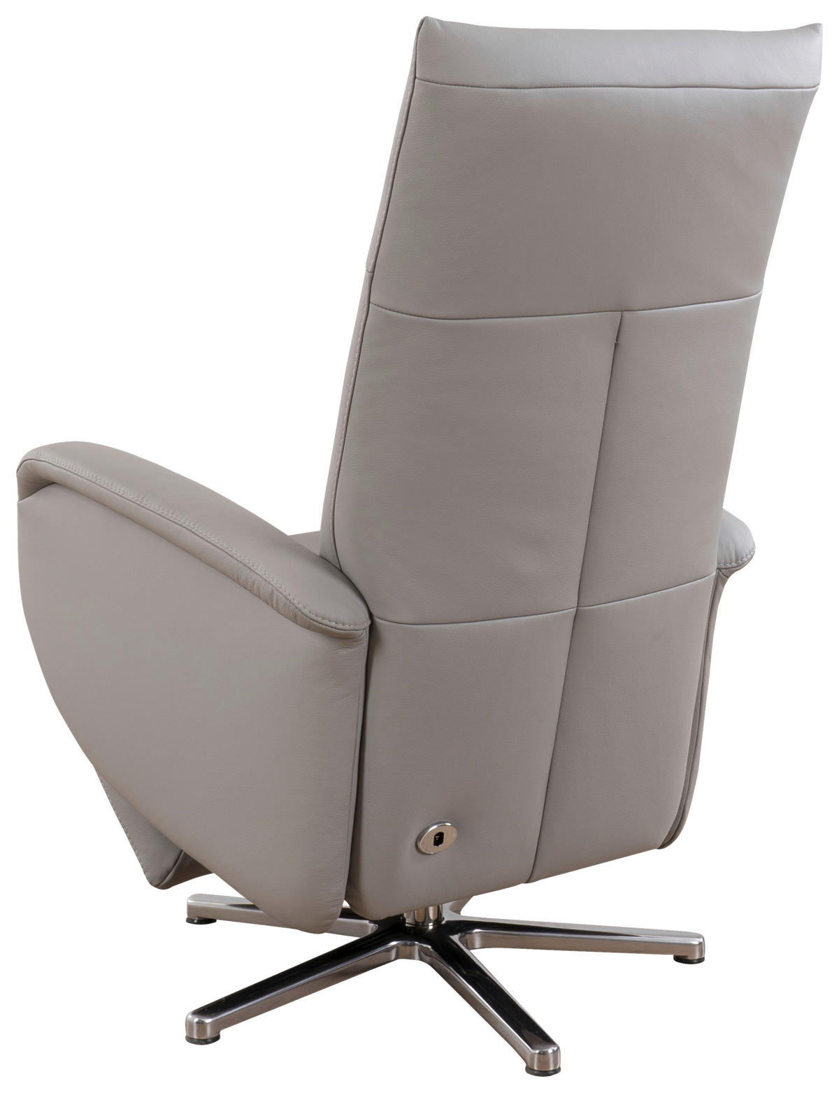 DREHSTUHL  in Hellgrau  - Chromfarben/Hellgrau, Konventionell, Leder/Metall (75/112/82cm) - Sit & More