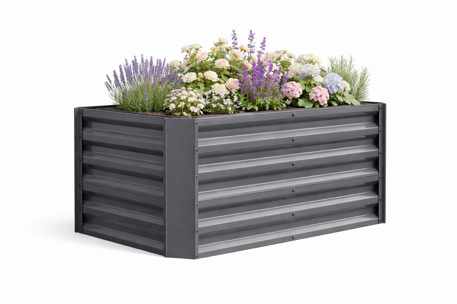 HOCHBEET - Schwarz, Modern, Metall (120/57/60cm)