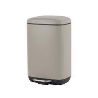 TRETEIMER 5 L  - Taupe/Schwarz, Basics, Kunststoff/Metall (21/32,7/19,5cm) - Novel